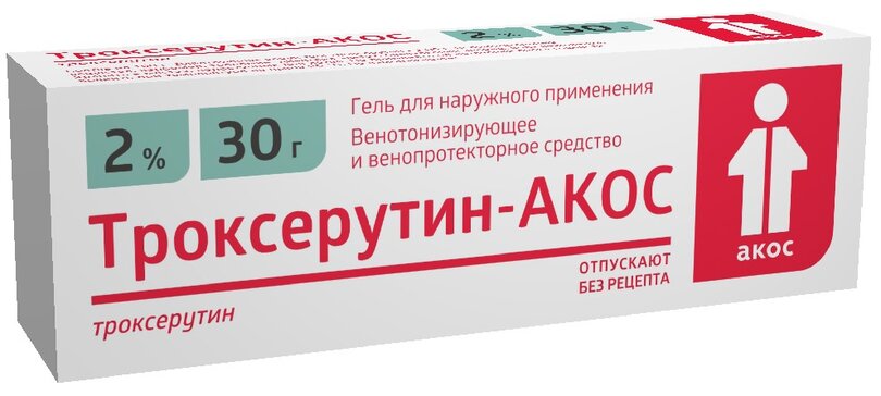 Троксерутин Акос гель 2% 30г N 1