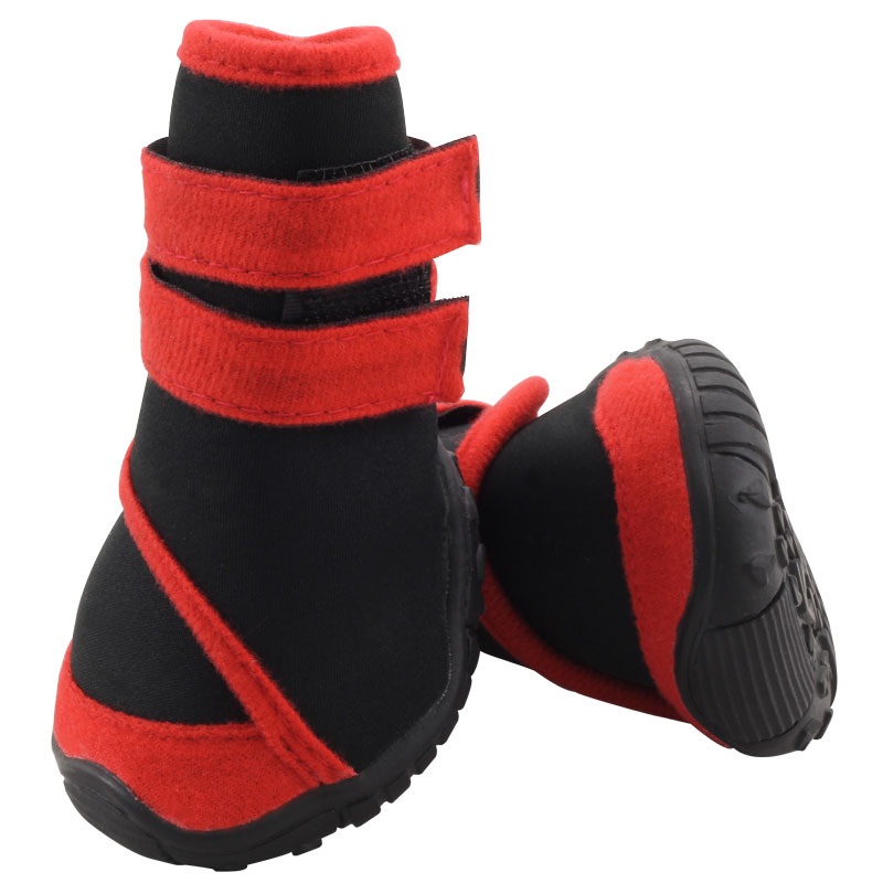 Ботинки для собак черные с красным Triol р.yxs134-xs 45х45х55мм 12241233