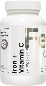 Elentra nutrition Железо+витамин С капс 20мг+90мг N 60