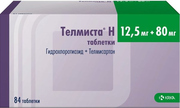 Телмиста Н тб 12,5мг+80мг N 84