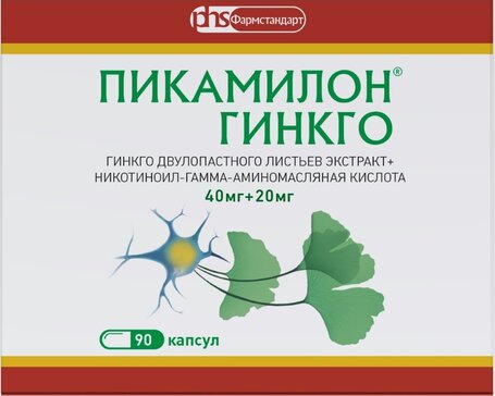 Пикамилон Гинкго капс 40мг+20 мг N 90