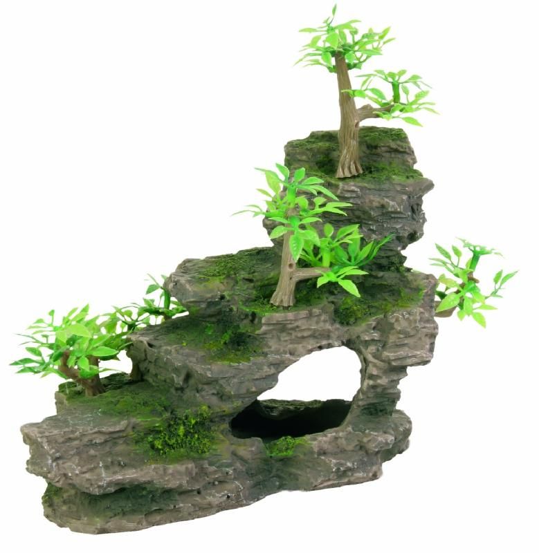 Грот каменная лесница с растениями Trixie 19,5см пластик