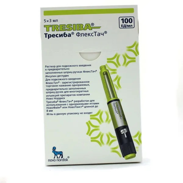Тресиба ФлексТач р-р д/подк введения 100 ЕД/мл 3 мл N 5