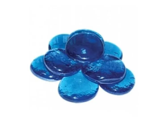 Грунт стеклянный плоский голубой Тритон 170 г крупный №167