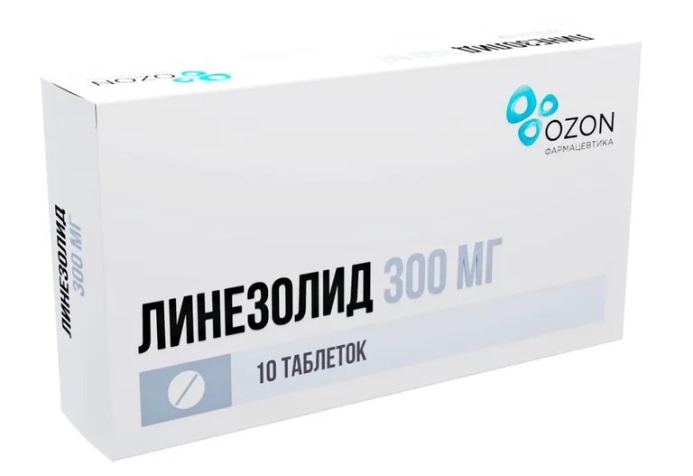 Линезолид тб п/об пленочной 300мг n10