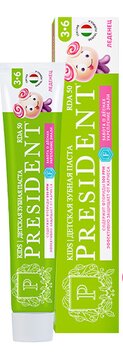 Президент паста зубная детская 3-6 лет с фтором леденец 70г N 1
