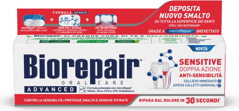 Biorepair advanced паста зубная двойное действие для чувствительных зубов 75мл N 1