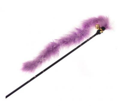 Дразнилка с хвостом и колокольчиком фиолетовая Mypet 30см