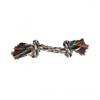 Игрушка веревка-канат 2 узла для собак цветная Triol 55 -65г
