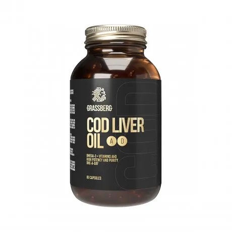 Grassberg Масло Печени Трески+Витамин А,Е, D капс N 60