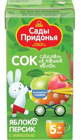 Сады Придонья Сок яблоко/персик/мяк б/сах +5 125 мл N 1