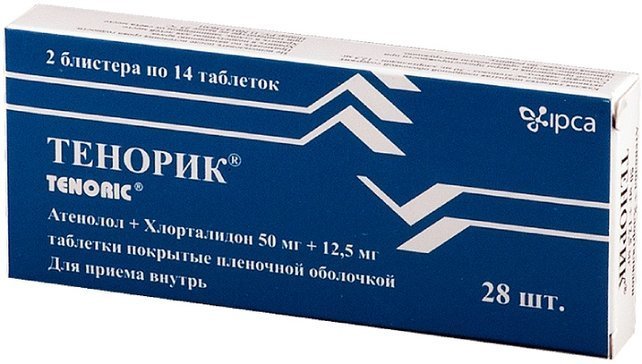 Тенорик тб п/о плен 50мг/12.5мг N 28
