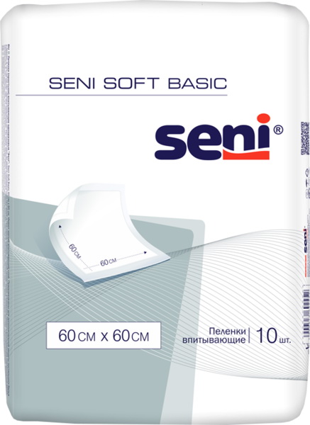 Пеленка гигиеническая Seni soft basic 60х60 N 10