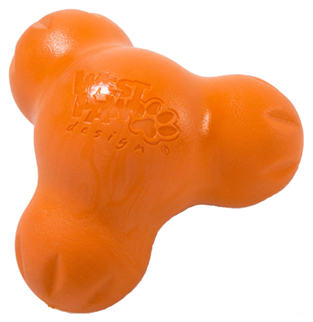 Игрушка для лакомств собак оранжевая West paw zogoflex tux р.s 10см