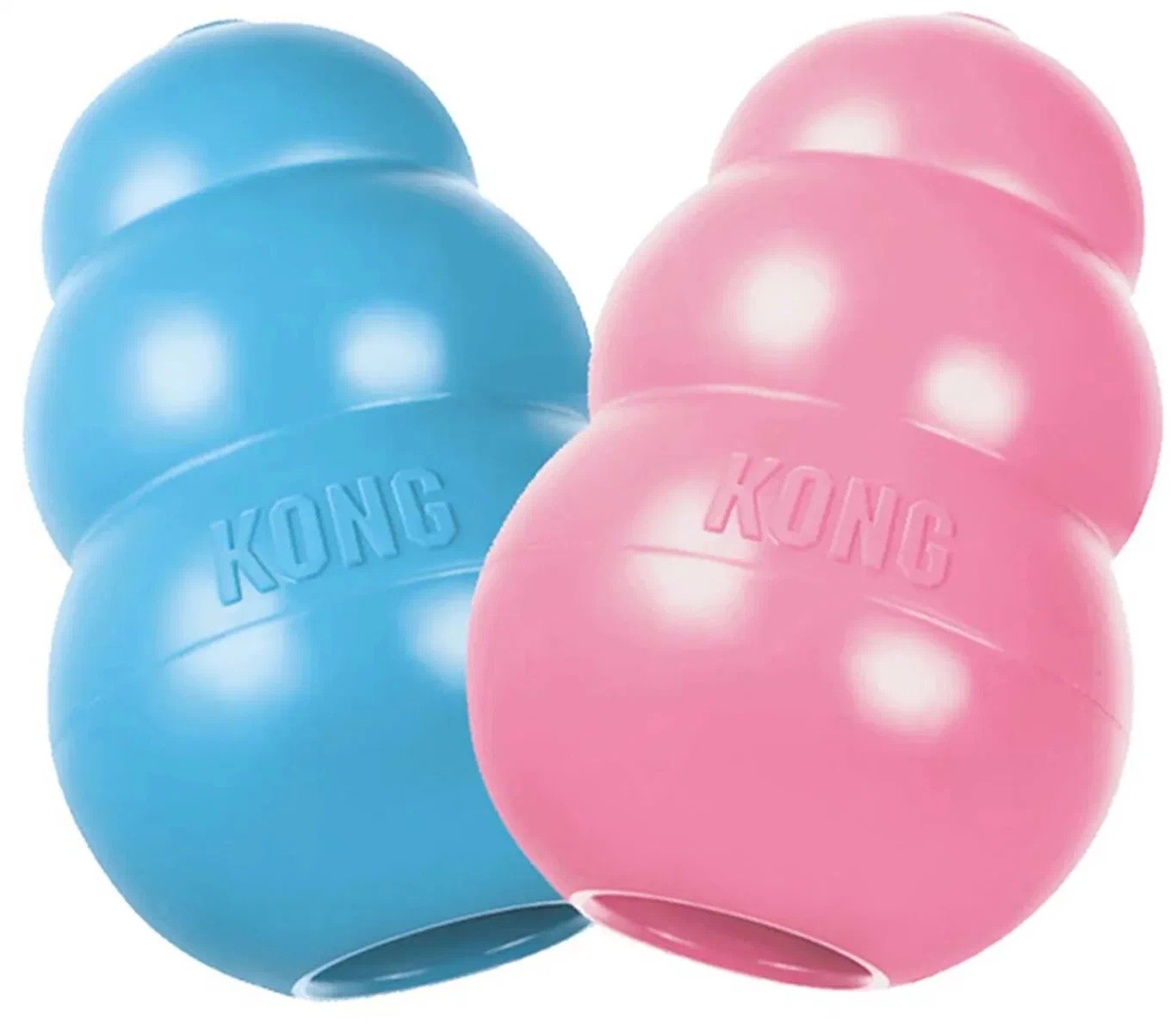 Игрушка для щенков в ассортименте розовый/голубой Kong puppy классик р.s маленькая 7х4см