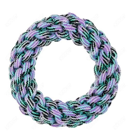 Игрушка кольцо плетеное для собак Nunbell микс 20х4.5см 31019-0207
