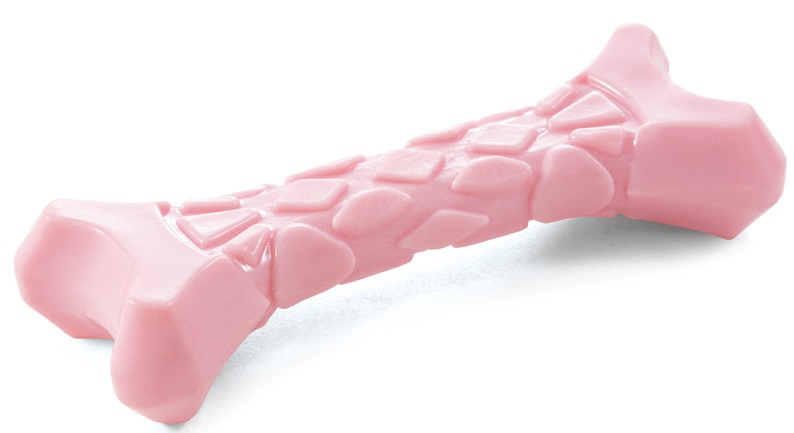 Игрушка косточка для щенков розовая Triol puppy термопластичная резина 10.5см