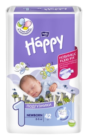 Подгузники Хеппи для новорожд 2-5кг N 42