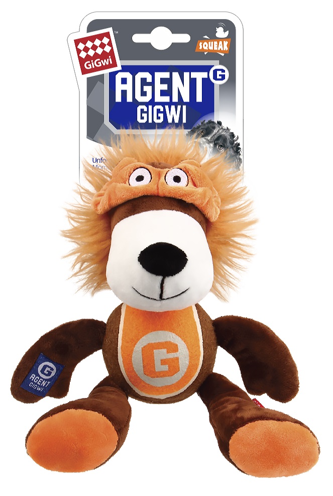 Игрушка лев с пищалкой для собак Gigwi agent 28см 75514