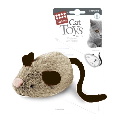 Игрушка мышка интерактивная для кошек Gigwi 75240