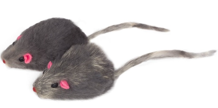 Игрушка мышь для кошек серая Triol 5см n24 m002g