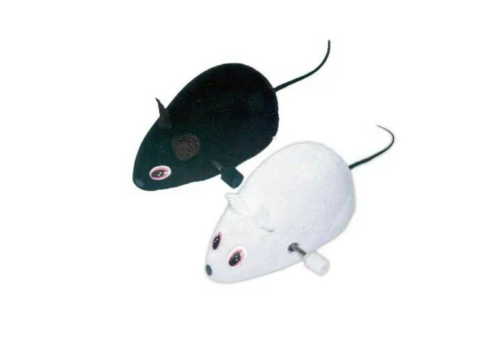 Игрушка мышь механическая для кошек малая м1007