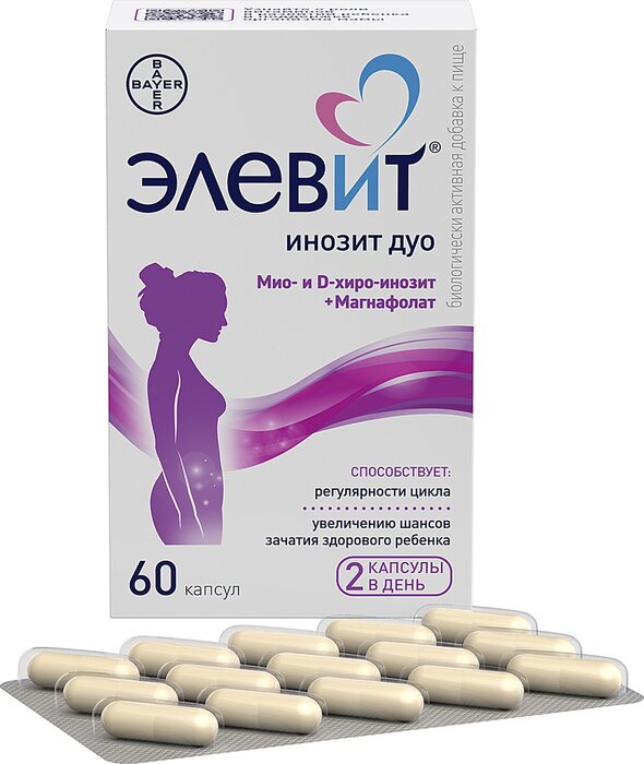 Элевит инозит дуо капс n60