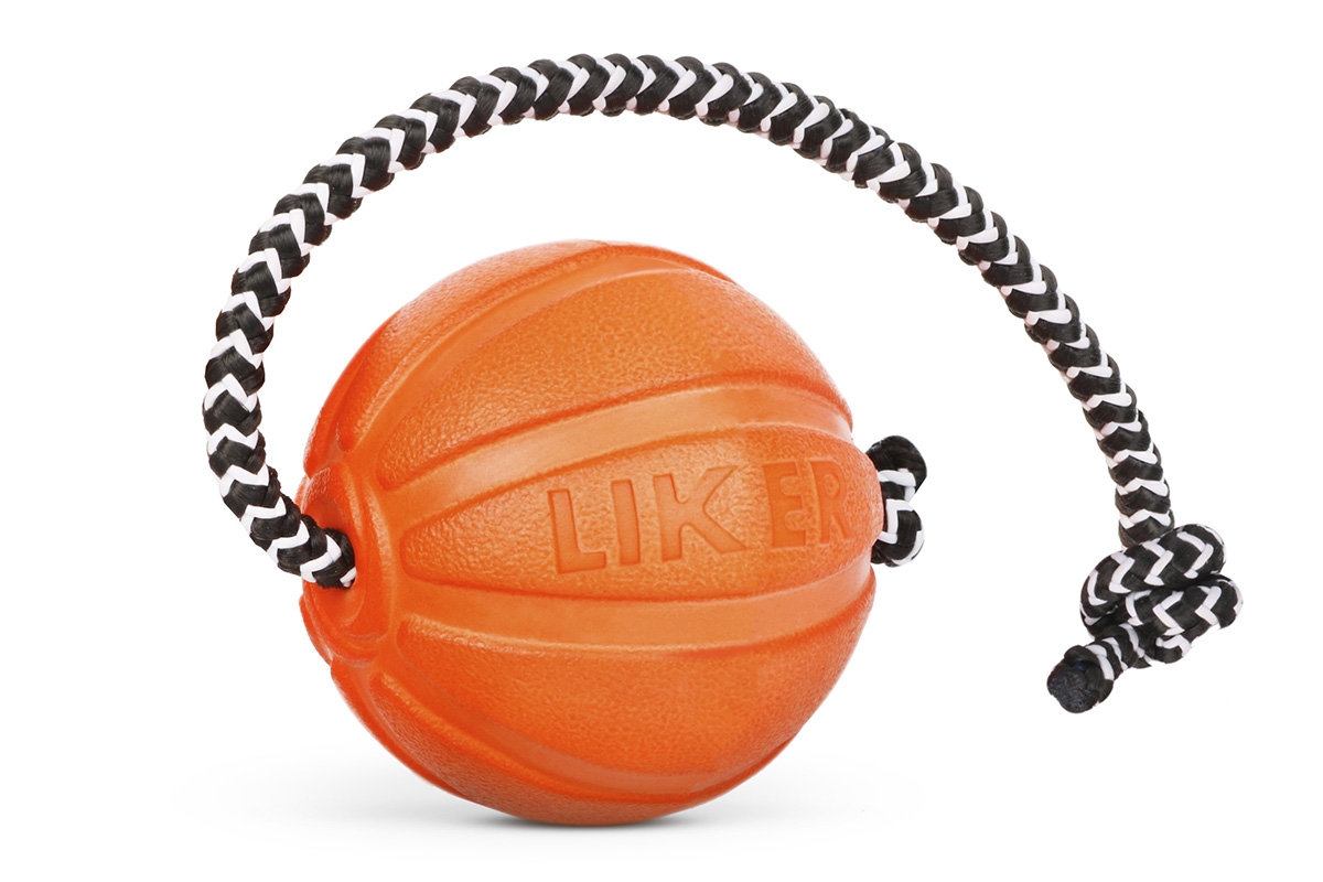 Игрушка мяч на шнуре для собак Liker cord 5см