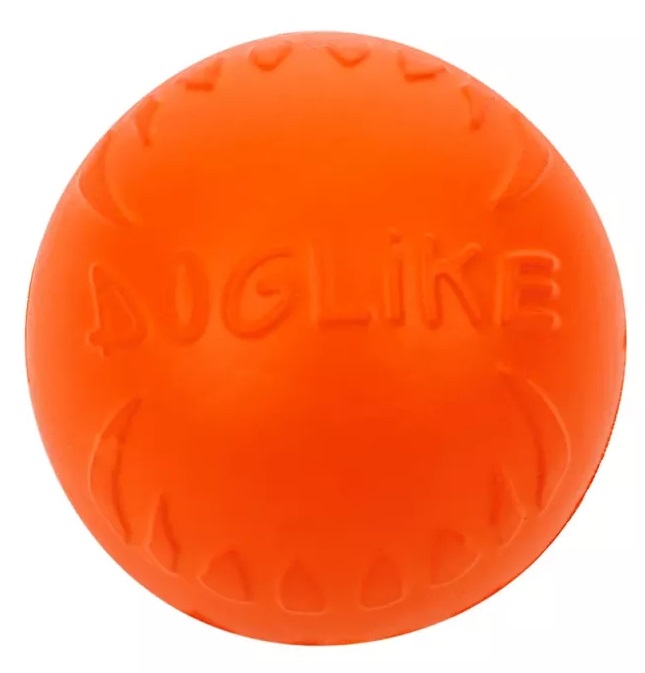 Игрушка мяч оранжевый Doglike вспененная резина большой 10см