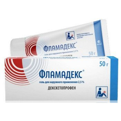 Фламадекс гель д/наружн прим-я 2.5% 50г N 1