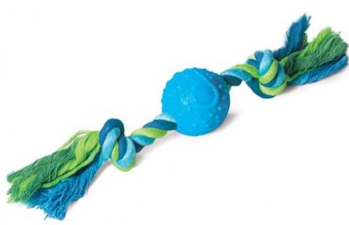 Игрушка мяч с веревкой для собак Triol термопластичная резина 5/29см