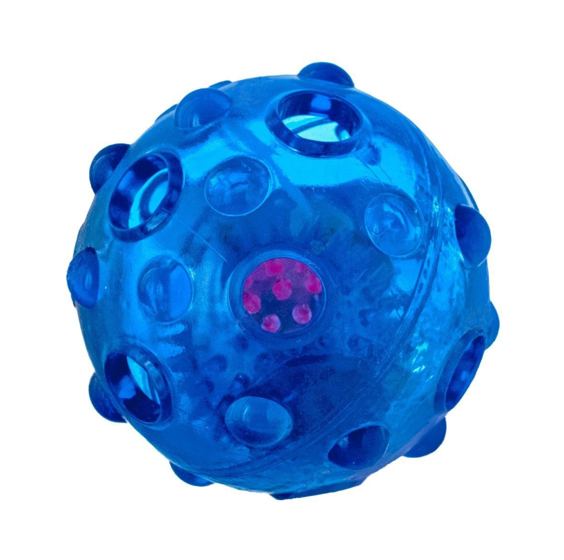Игрушка мяч с отверстиями мигающий для собак Wogy 7.5см 10922-8606