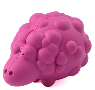 Игрушка овечка с пищалкой для собак розовая Mr.kranch 8.5х12см с ароматом бекона