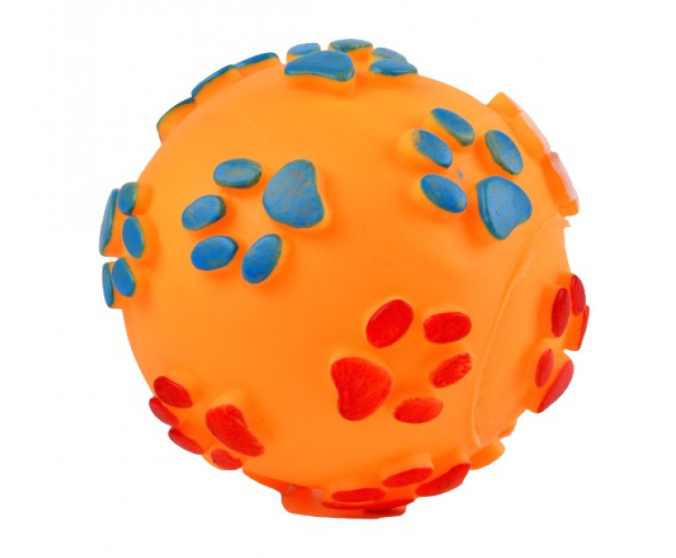 Игрушка пищалка мяч для собак 10см 10922-0240 микс
