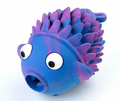 Игрушка рыба-ерш для собак разноцветная Mr.kranch 12см без аромата