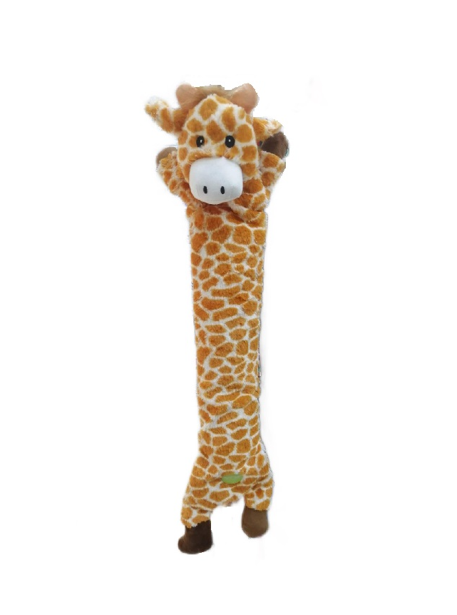 Игрушка-пищалка жираф мягкая шуршащая 3 пищалки для собак Nunbell 76см 10920-0053-2