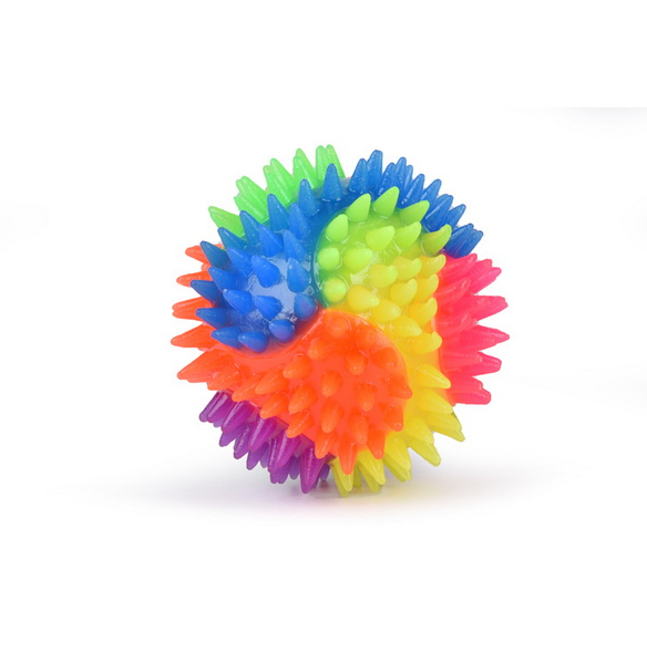 Игрушка-пищалка мяч игольчатый мигающий для собак Wogy 7.5см 10922-6111