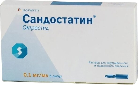 Сандостатин амп 0.1мг/мл 1мл N 5
