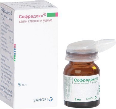 Софрадекс капли глазные/ушные фл 5мл