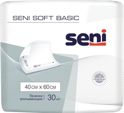 Пеленка гигиеническая Seni soft basic 40х60 N 30