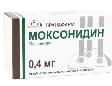 Моксонидин тб п/о плен 0,4мг N 60