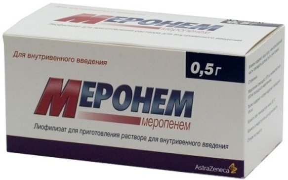 Меронем пор в/в ин фл 0.5г N 10