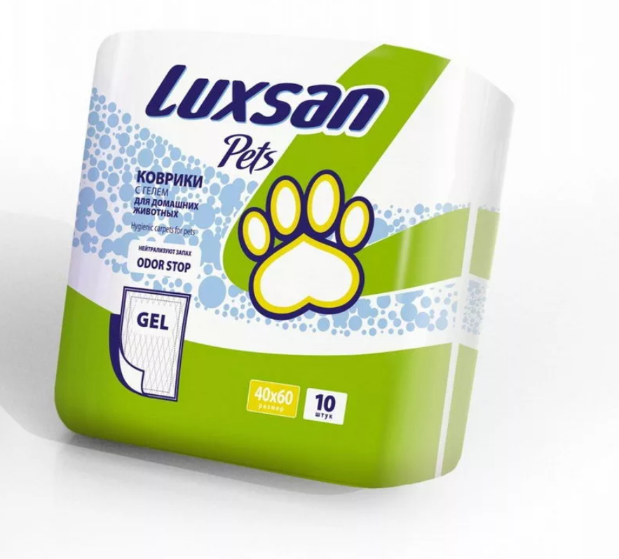 Коврики впитывающие для животных Luxsan pets premium gel 40х60см n10
