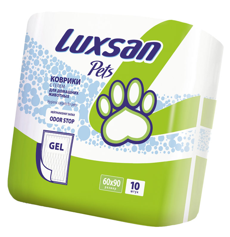 Коврики впитывающие для животных Luxsan pets premium gel 60х90см n10