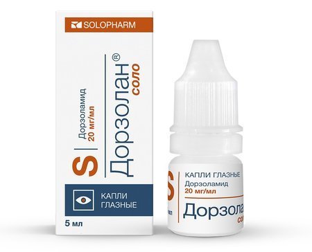 Дорзоламид-Солофарм глазные капли 20мг/мл фл 5мл