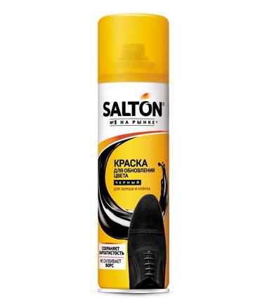 Salton краска для обуви для гладкой кожи цвет черный 250мл аэрозоль