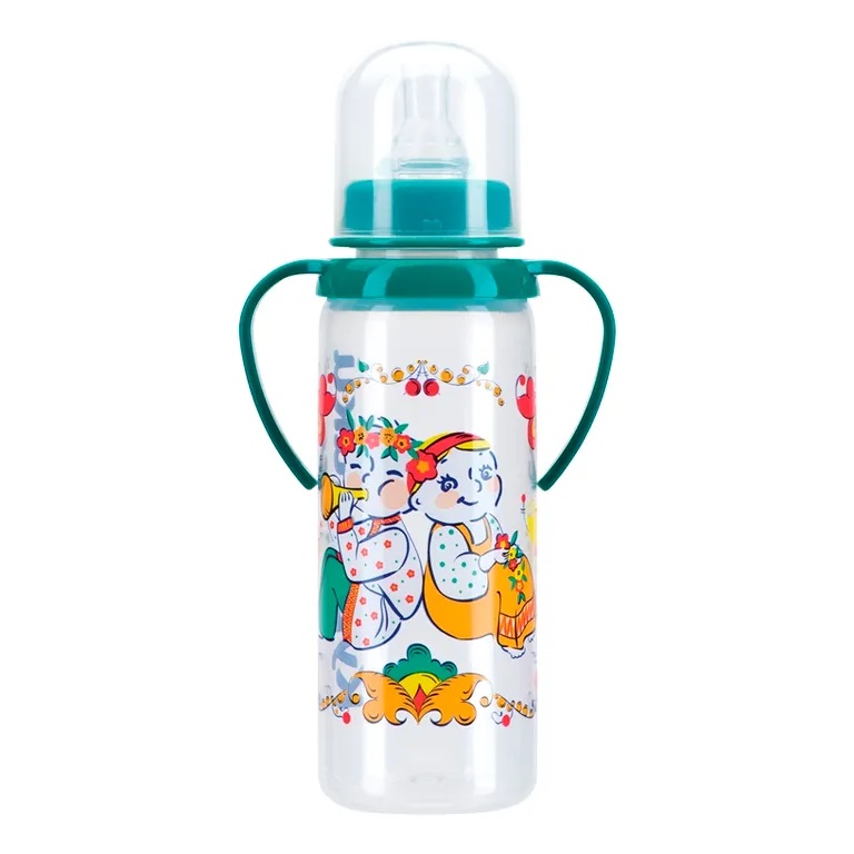 Курносики Бутылочка с ручками/силиконовая соска 250мл /11113/