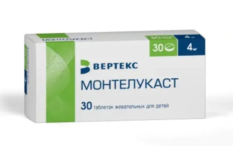 Монтелукаст вертекс табл жевательные 4мг N 30