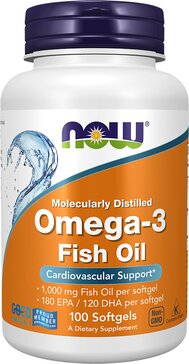 NOW Omega-3 Омега-3 капсулы 1000мг N 200