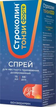 Строколин тонзи форте спрей дозир  д/мест прим-я фл 88 доз 15мл N 1